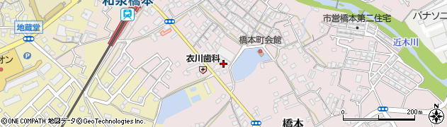 大阪府貝塚市橋本92周辺の地図