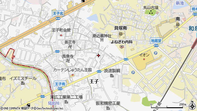 〒597-0051 大阪府貝塚市王子の地図