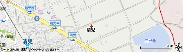 大阪府貝塚市清児342周辺の地図
