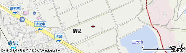 大阪府貝塚市清児323周辺の地図