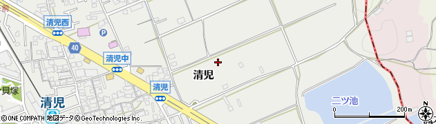 大阪府貝塚市清児338周辺の地図