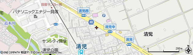 マクドナルド貝塚清児店周辺の地図
