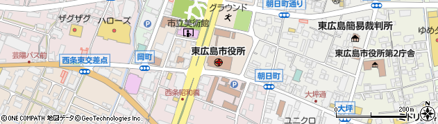 広島県東広島市周辺の地図