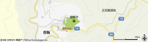 壷阪寺周辺の地図
