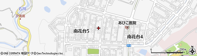 大阪府河内長野市南花台5丁目8周辺の地図