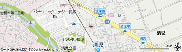 大阪府貝塚市清児637周辺の地図