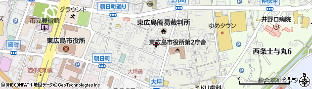 広島県東広島市西条朝日町9周辺の地図
