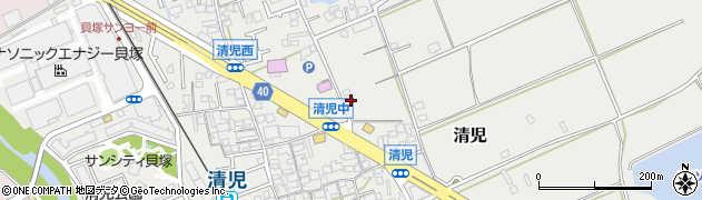 大阪府貝塚市清児553周辺の地図
