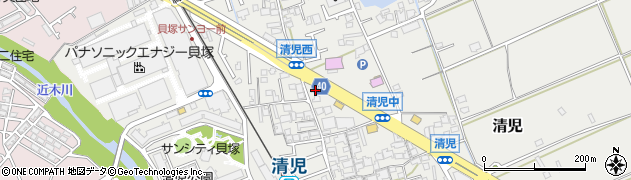大阪府貝塚市清児620周辺の地図