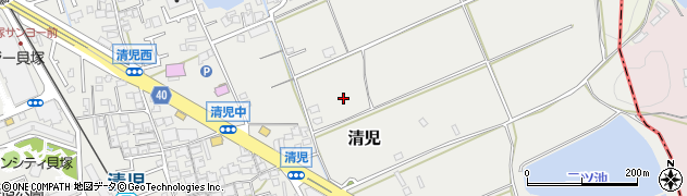 大阪府貝塚市清児260周辺の地図