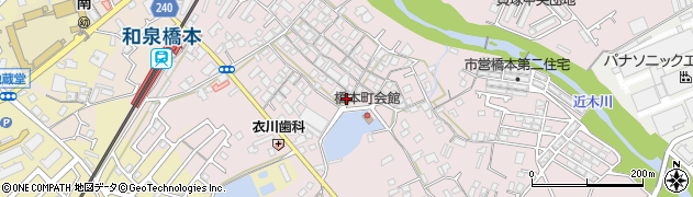 大阪府貝塚市橋本174周辺の地図