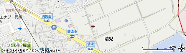 大阪府貝塚市清児252周辺の地図