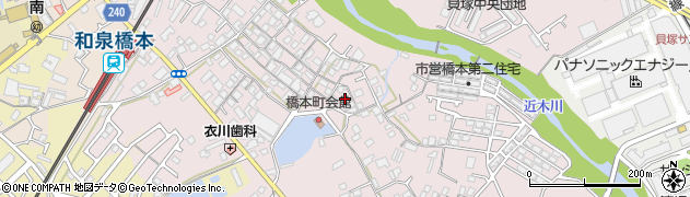 大阪府貝塚市橋本181周辺の地図