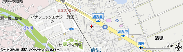 大阪府貝塚市清児627周辺の地図