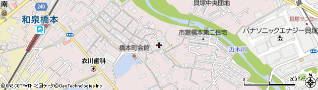 大阪府貝塚市橋本184周辺の地図