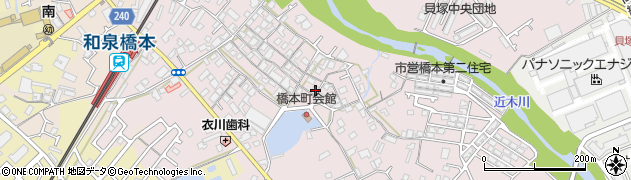 大阪府貝塚市橋本176周辺の地図