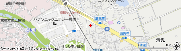 大阪府貝塚市清児633周辺の地図