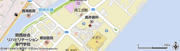 信長津名店周辺の地図