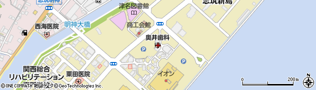 奥井歯科クリニック周辺の地図