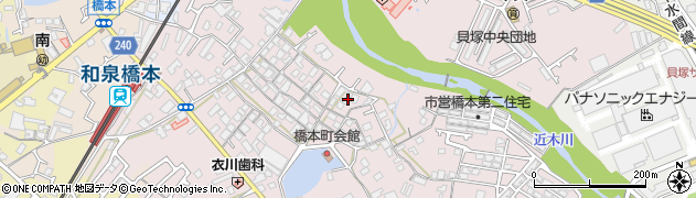大阪府貝塚市橋本166周辺の地図