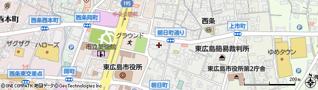 広島県東広島市西条朝日町7周辺の地図