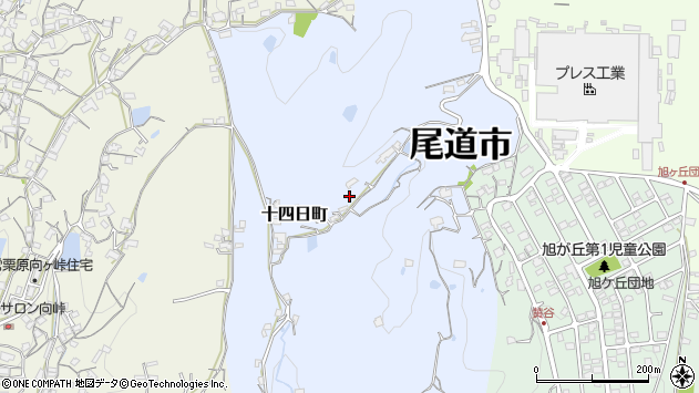 〒722-0047 広島県尾道市十四日町の地図