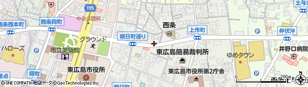 広島県東広島市西条朝日町6周辺の地図