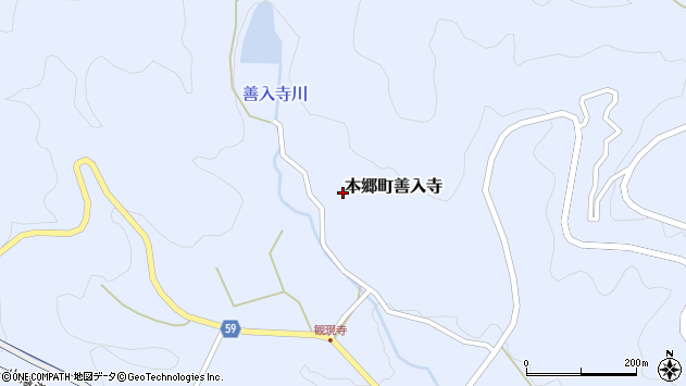 〒729-0416 広島県三原市本郷町善入寺の地図