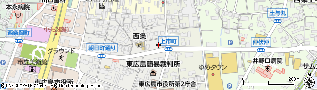 広島県東広島市西条朝日町1470周辺の地図