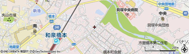 大阪府貝塚市橋本6周辺の地図