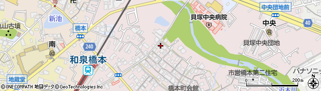 大阪府貝塚市橋本155周辺の地図