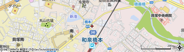大阪府貝塚市堤31周辺の地図