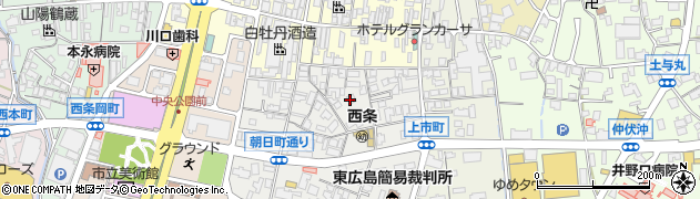 広島県東広島市西条朝日町3周辺の地図