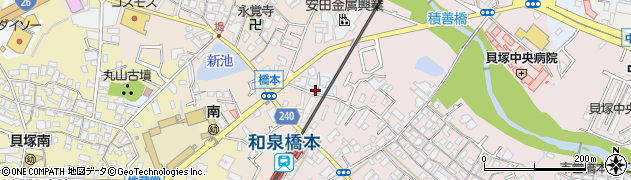 大阪府貝塚市石才631周辺の地図