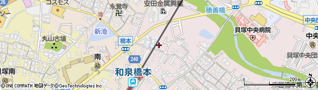 大阪府貝塚市石才630周辺の地図