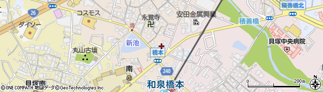 大阪府貝塚市橋本32周辺の地図