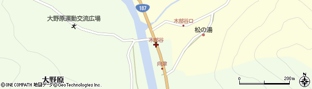 木部谷橋周辺の地図