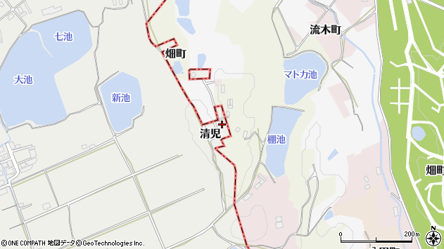 〒597-0033 大阪府貝塚市半田の地図