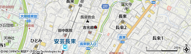 広島県広島市安佐南区長束周辺の地図