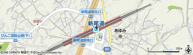 新尾道駅周辺の地図