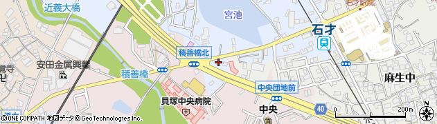 大阪府貝塚市石才555周辺の地図