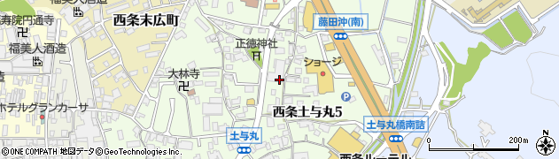 広島県東広島市西条土与丸周辺の地図