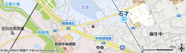 大阪府貝塚市石才551周辺の地図