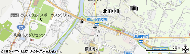 和泉横山郵便局周辺の地図