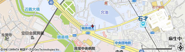 大阪府貝塚市石才372周辺の地図