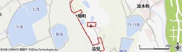 大阪府貝塚市清児1244周辺の地図