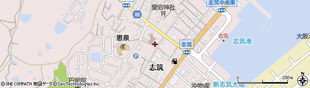 兵庫県淡路市志筑3117周辺の地図