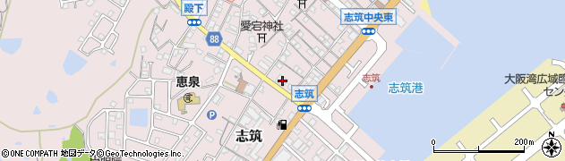 兵庫県淡路市志筑3166周辺の地図