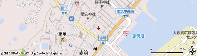 兵庫県淡路市志筑3176周辺の地図
