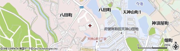 岸和田市役所上下水道局　浄水課・流木浄水場周辺の地図